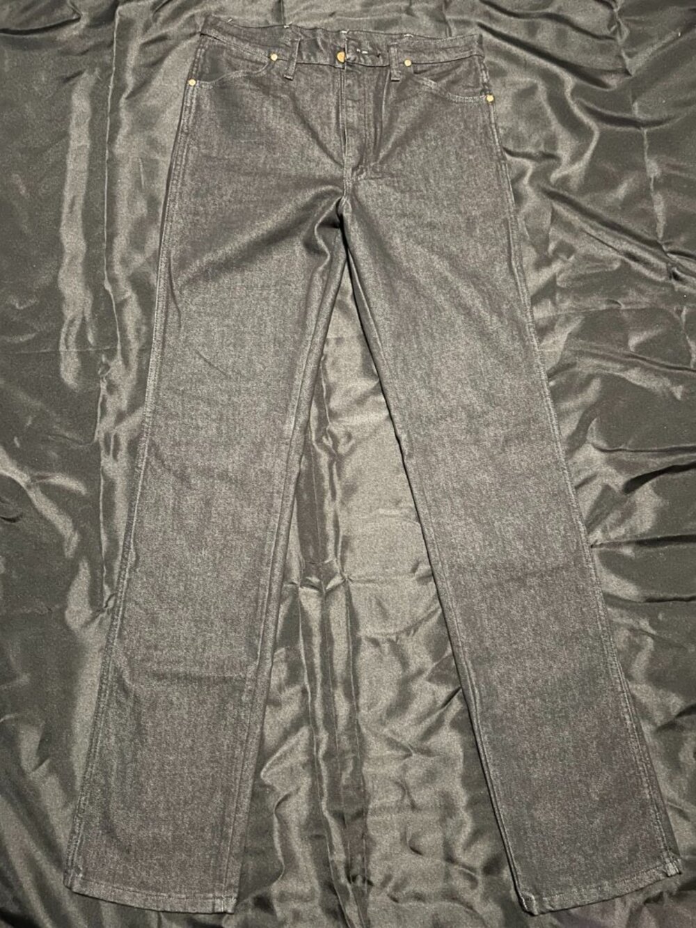 Wrangler Black Straight Leg Jeans 32x36 Men's Cowboy Cut